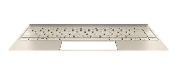 HP Keyboard/top cover in silk gold finish with backlight (For use only on computer models equipped with a graphics subsystem with discrete memory) - W124893609