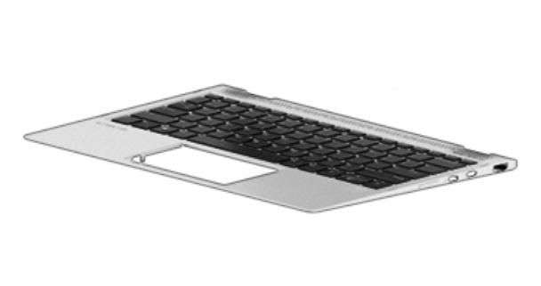 HP Keyboard with Top Cover (For use with products equipped with a privacy panel) - W125060181