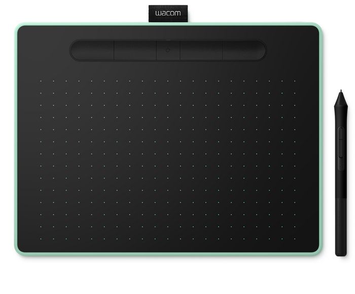 Wacom Medium Tablet with Pressure-Sensitive, 216x135mm, USB/Bluetooth 4.2, Expresskeys, 2540lpi, 133pps, 410g, Black/Pistachio Green - W124647937