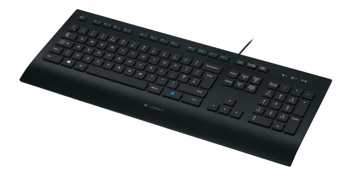 Logitech Corded Keyboard K280e, USB, black, 930g, DE - W124838807