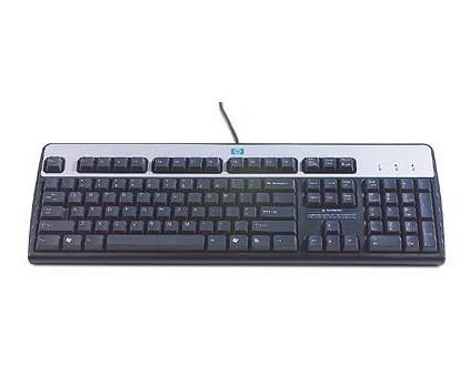 Hewlett Packard Enterprise Keyboard (USA), Black/Silver, USB - W125114653