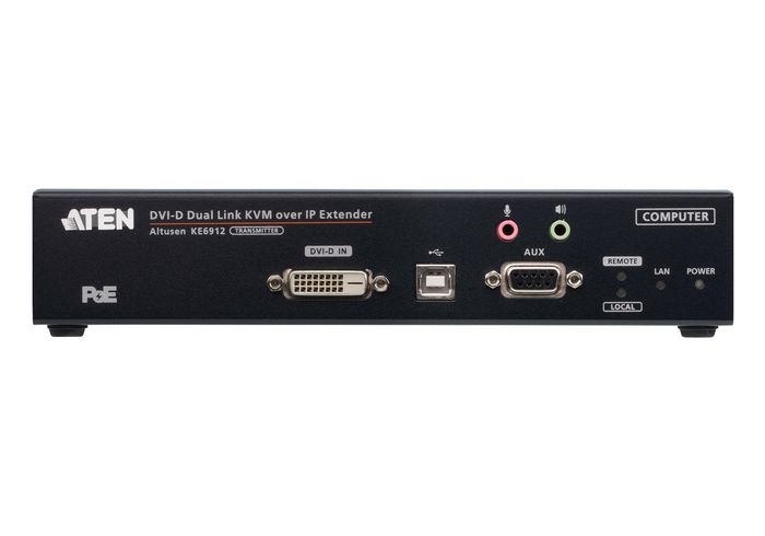 Aten 2K DVI-D Dual Link KVM over IP Extender with PoE, 2560 x 2048, DVI-D, USB, RJ-45, SFP - W124659740