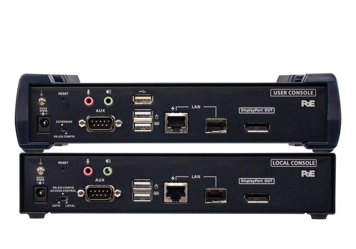 Aten 4K DisplayPort Single Display KVM over IP Extender with PoE, 3840 x 2160, DisplayPort, USB, RJ-45, SPF - W125059646