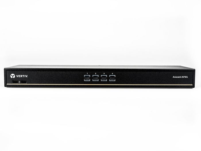 Vertiv 1x4 KVM switch with USB, push (touch) button switching, keystroke switching, cascade support, internal power supply - W124845230