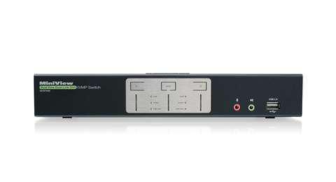 IOGEAR 2 ports, DVI, USB, 2560 x 1600, 2.1 Stereo, Microphone, US power socket - W124854694