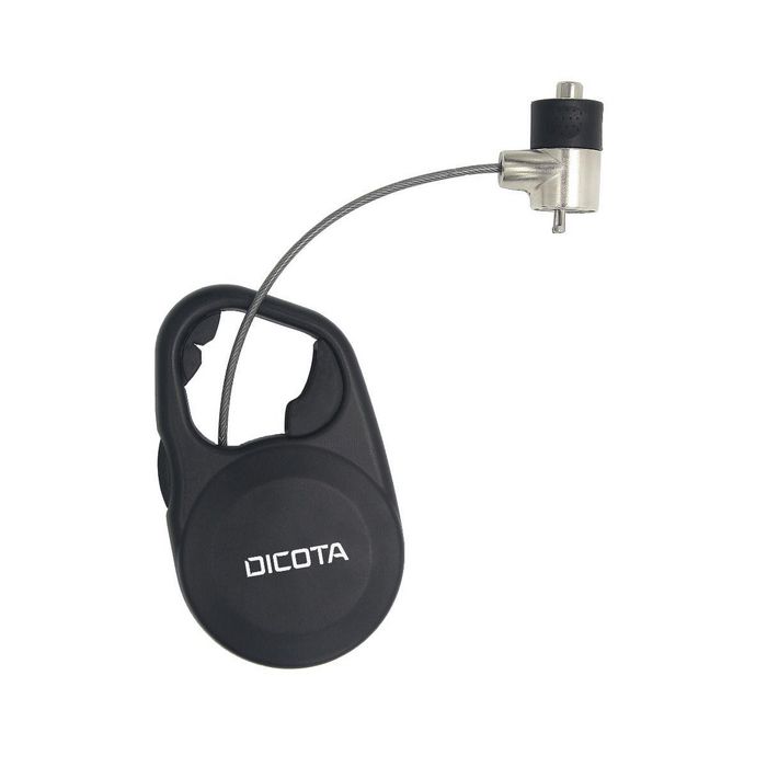Dicota Retractable, 3 x 7mm slot, 1.3m Steel Cable, Black - W124847940