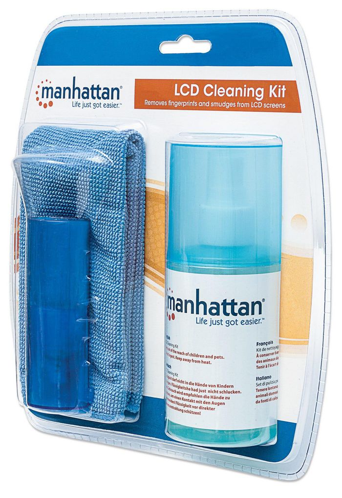 Manhattan LCD Cleaning Kit, Alcohol-free, Includes Cleaning Solution, Brush and Microfibre Cloth - W125465265