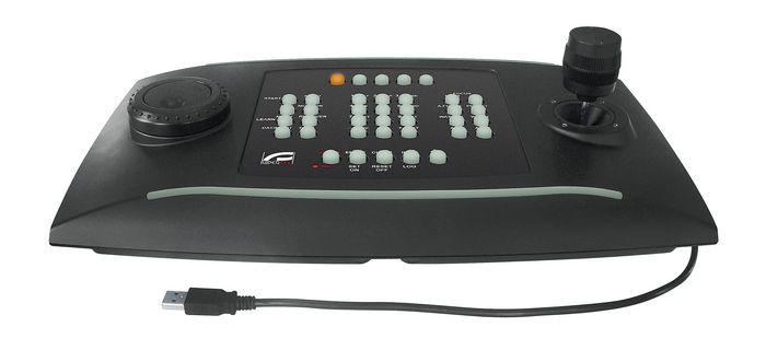 Videotec Universal keyboard for managing CCTV applications from PC, USB 2.0, 1.4kg, Black - W124948635