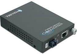 TRENDnet Intelligent 1000Base-TX to 1000Base-FX Dual Wavelength Single Mode SC Fiber Converter TX1310 (40KM) - W124476174