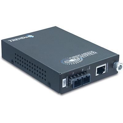 TRENDnet Intelligent 1000Base-T to 1000Base-FX Single Mode SC Fiber Converter - W125275507