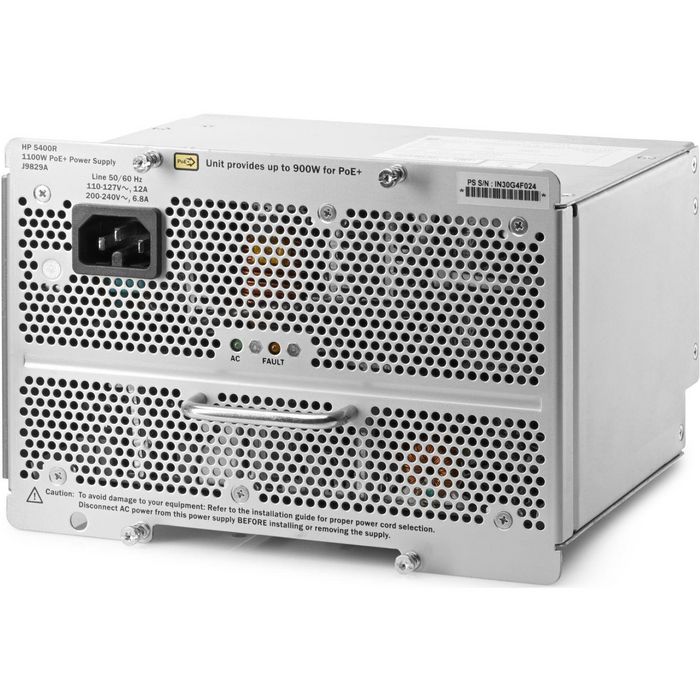 Hewlett Packard Enterprise Module d'alimentation Aruba 5400R 1100W PoE+ zl2 - W124656873