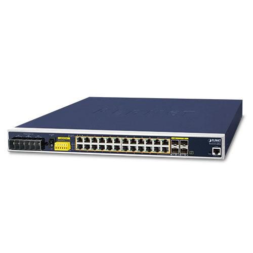Planet Industrial L3 24-Port 10/100/1000T 802.3at PoE + 4-Port Shared 100/1000X SFP Managed Ethernet Switch(-40~75 degrees C) - W124456564