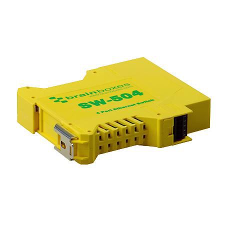 Brainboxes Industrial Ethernet 4 Port Switch DIN Rail Mountable, Lifetime Warranty and Support - W124875397