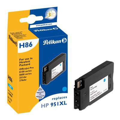 Pelikan Single Pack H86 ersetzt HP951XL cyan 17ml - W124713170