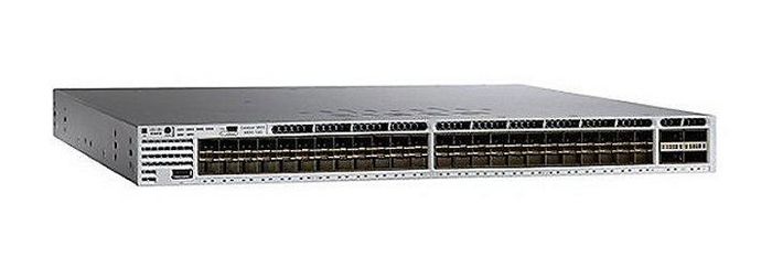 Cisco WS-C3850-48XS-S - Standalone, 48 SFP+ & 4 QSFP+ Ethernet ports, w/ 750WAC front-to-back power supply 1 RU, IP Base feature set - W124878273
