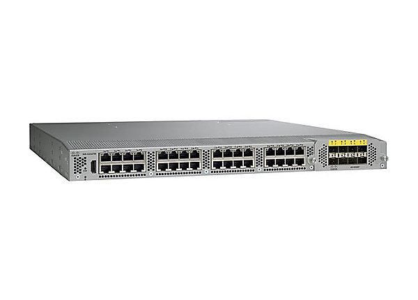 Cisco 560 Gbps, 595 mpps, 32x1/10GBase-T + 8x10GE Module, includes 16 Fabric Extender Transceivers, 2 AC PS, 1 Fan Module, 8.3 kg - W125065883