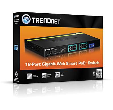 TRENDnet 16-Port Gigabit Web Smart PoE+ Switch - W125075949