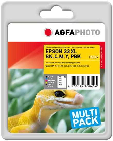 AgfaPhoto Ink Cartridge for Epson Expression Premium XP-900, 530/400/650/650/650 pages, BK/B/C/M/Y - W125144893