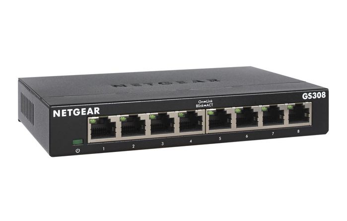 Netgear GS308v3, 8x RJ-45, 10/100/1000Mbps, 8K, 128 KB, 16 Gbps, metal - W125155145