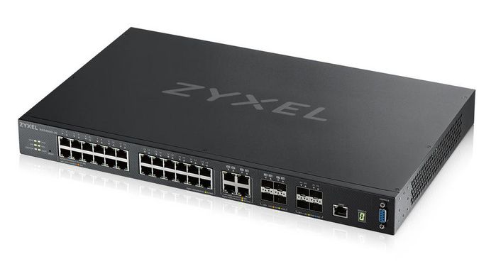 Zyxel Managed, L3, 24 x RJ-45 100/1000 Mbps, 4 x combo (SFP/RJ-45), 4 x SFP+, 136 Gbps, 101.1 Mpps, 32 K MAC, 64 MB Flash, 1 GB RAM, 100 - 240 V, 50 - 60 Hz, 47 W max, 441 x 270 x 44 mm, 3.96 kg - W125179275