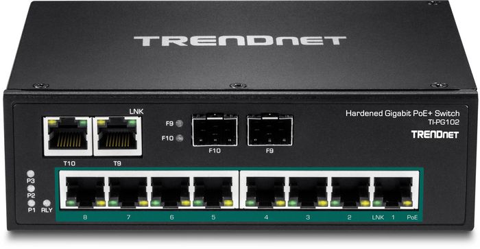 TRENDnet Ethernet x 10, SFP slots x 2, PoE+, 16 K entries, 2048 KB Buffer - W125275538