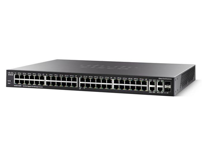 Cisco SB The Cisco SG300-52MP switch is an affordable 52-port managed 10/100/1000 switch, including two combination mini-GBIC ports and Maximum Power over Ethernet (PoE+). It boosts network performance and includes a limited lifetime warranty with next-business-day advance replacement. - W125274142