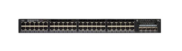 Cisco 4 GB DRAM, 4096 VLAN, 48 10/100/1000 Ethernet PoE+, 4x10G Uplink, 975WAC, 1 RU, LAN Base set - W125335052