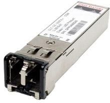 Cisco 100BASE-FX SFP transceiver module for Gigabit Ethernet ports, 1310nm wavelength, 2km over MMF - W125183583