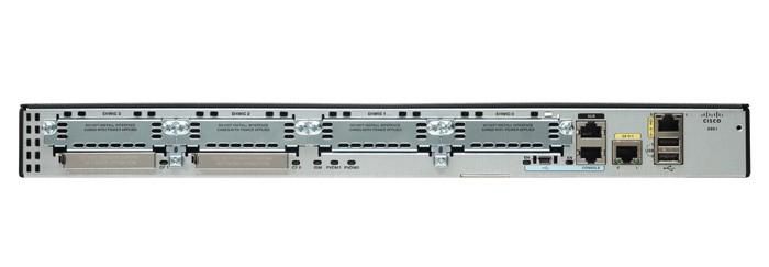 Cisco 2901 Voice Sec. Bundle, 2x Gigabit Ethernet, 512MB DDR2, 2 x USB, FL-CME-SRST-25, UC License PAK - W125186263