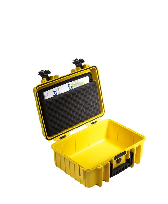 B&W Type 1000 Outdoor Case f/ Camera with Sponge Insert, Yellow - W125196238