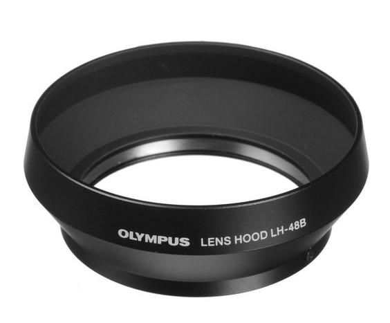Olympus LH-48B Lens Hood for M.Zuiko Digital 17mm f/1.8 Lens, Black - W124777775