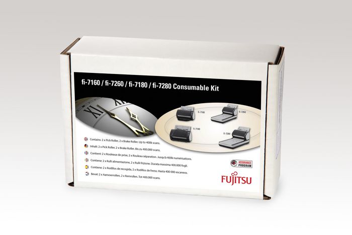 Fujitsu Kits de consommables pour : fi-7140, fi-7240, fi-7160, fi-7260, fi-7180, fi-7280 - W124647697