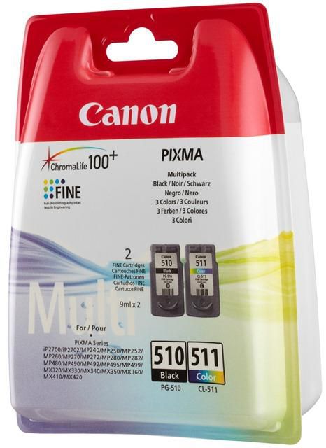 Canon PG-510/CL-511 multi pack, 2 ink cartridges, blister with security - W125207289
