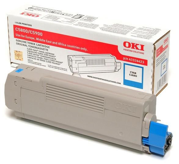 OKI Cyan Toner Cartridge for C5800/C5900 - W125014782