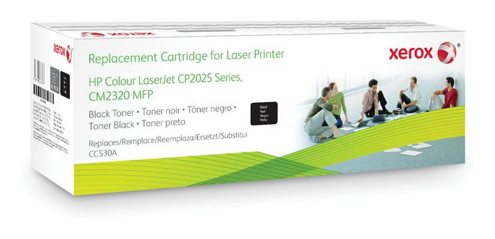 Xerox Black toner cartridge. Equivalent to HP CC530A. Compatible with HP Colour LaserJet CM2320 MFP, Colour LaserJet CP2020/CP2025 - W125193521
