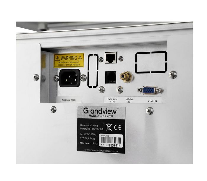 Grandview Descent min. 600/max. 1600mm - Support weight max. 15kg - w/RF remote - W124991705