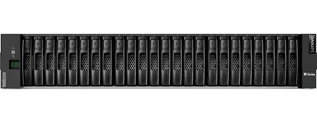 Lenovo iSCSI Hybrid Flash Array SFF, 4x 10 Gb iSCSI base ports, 1 GbE port, no SFPs - W124534962