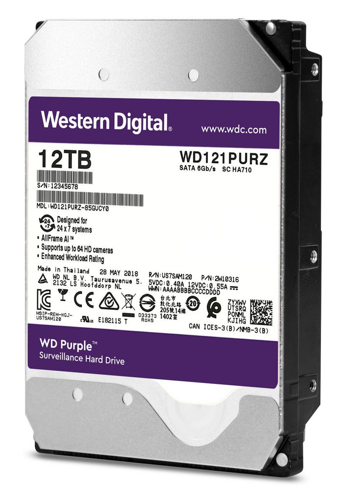 Western Digital 12TB, 7200RPM, 256MB, 3.5", SATA 6GB/s - W125178007