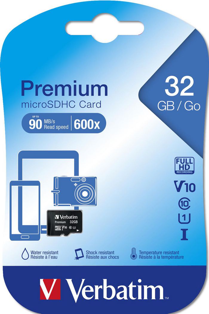 Verbatim 32GB, MicroSDHC, Class 10 - W124415913
