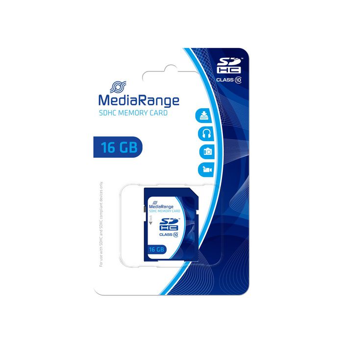 MediaRange SDHC Memory Card 16GB Class 10 - W125164135
