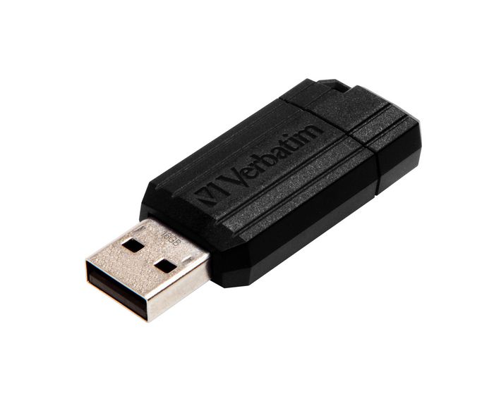 Verbatim Micro-clé USB PinStripe de 16 Go - noire - W124884856