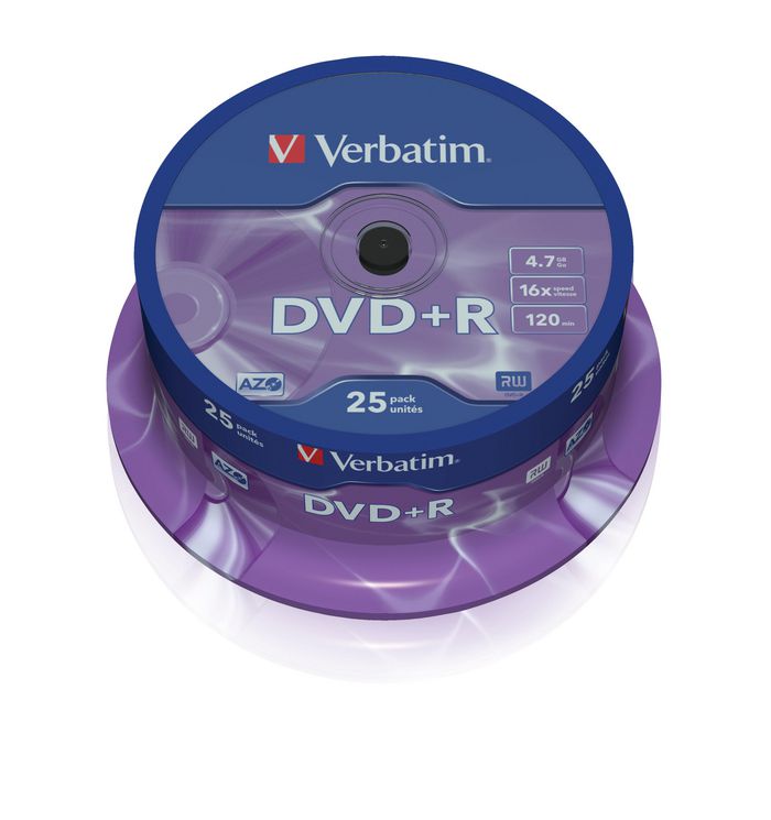 Verbatim DVD+R Matt Silver, 25pcs - W124881470