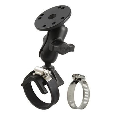 RAM Mounts RAM Double Ball Strap Hose Clamp Mount with Round Plate - W124470407