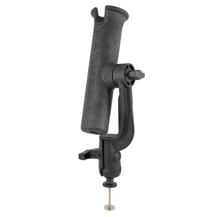 RAM Mounts Tube Fishing Rod Holder with Revolution Ratchet and 5-Spot Adapter, 1.25 lbs. - W124970269