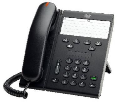 Cisco IP Phone 6911, IEEE Ethernet 802.3af, Class 1, 48 VDC, Slimline Handset, Charcoal - W124647707