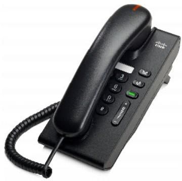 Cisco IP Phone 6901, IEEE Ethernet 802.3af, Class 1, 48 VDC, Slimline Handset, Charcoal - W124985534