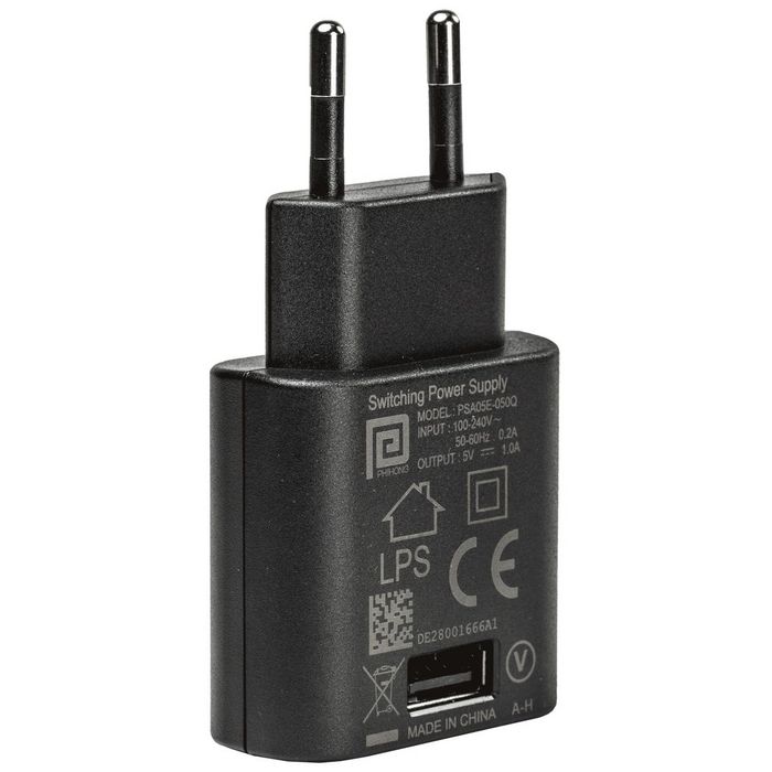 Socket AC, EU, 100-240V, 5V/1A, USB - W124792370
