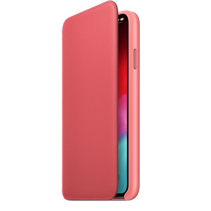 Apple iPhone XS Max Leather Folio - Peony Pink - W124564494