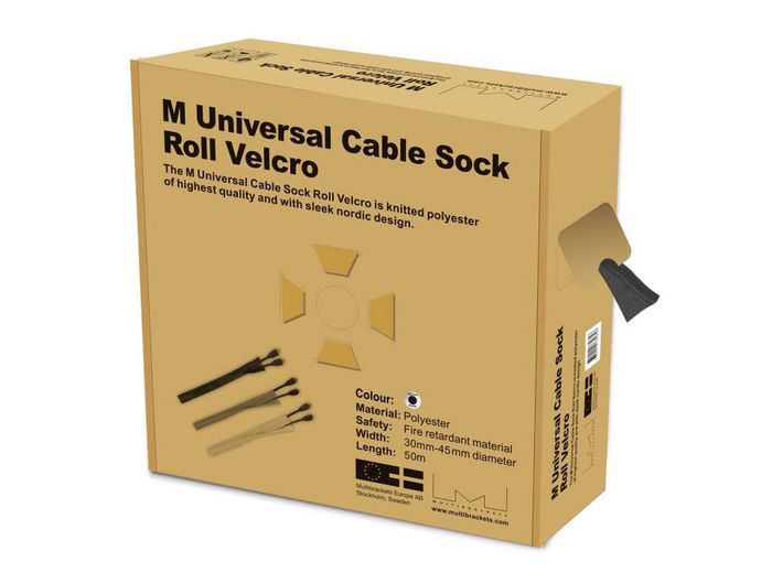 Multibrackets Multibrackets M Universal Cable Sock Touch Fastener - Cable organizer - black - W124733526