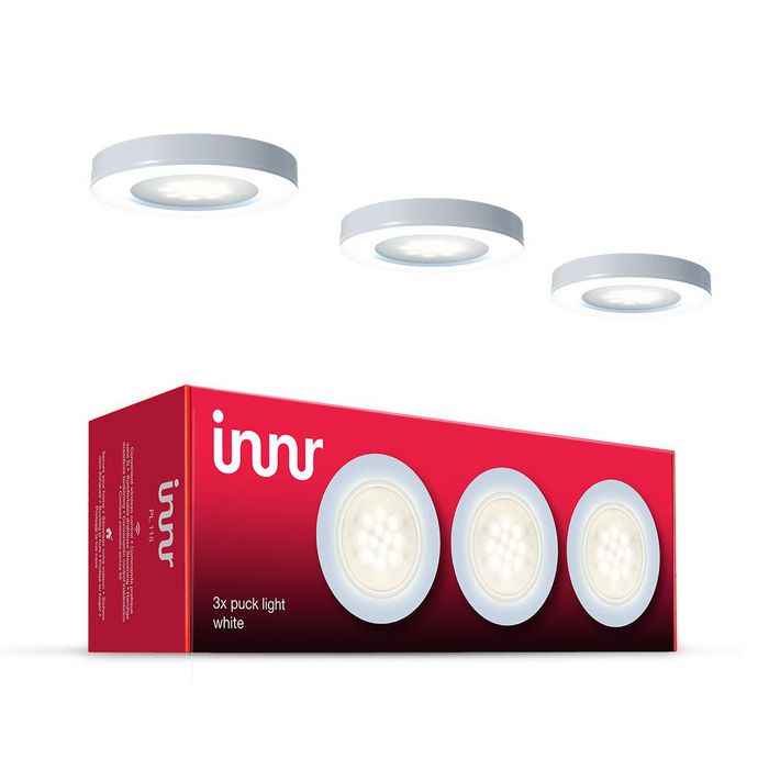 INNR Lighting Puck Light 3-pack, 2700 K, Warm White, 3 x 165 lm, 230V AC - 24V DC - 1.0A (24W max.) - W125515177
